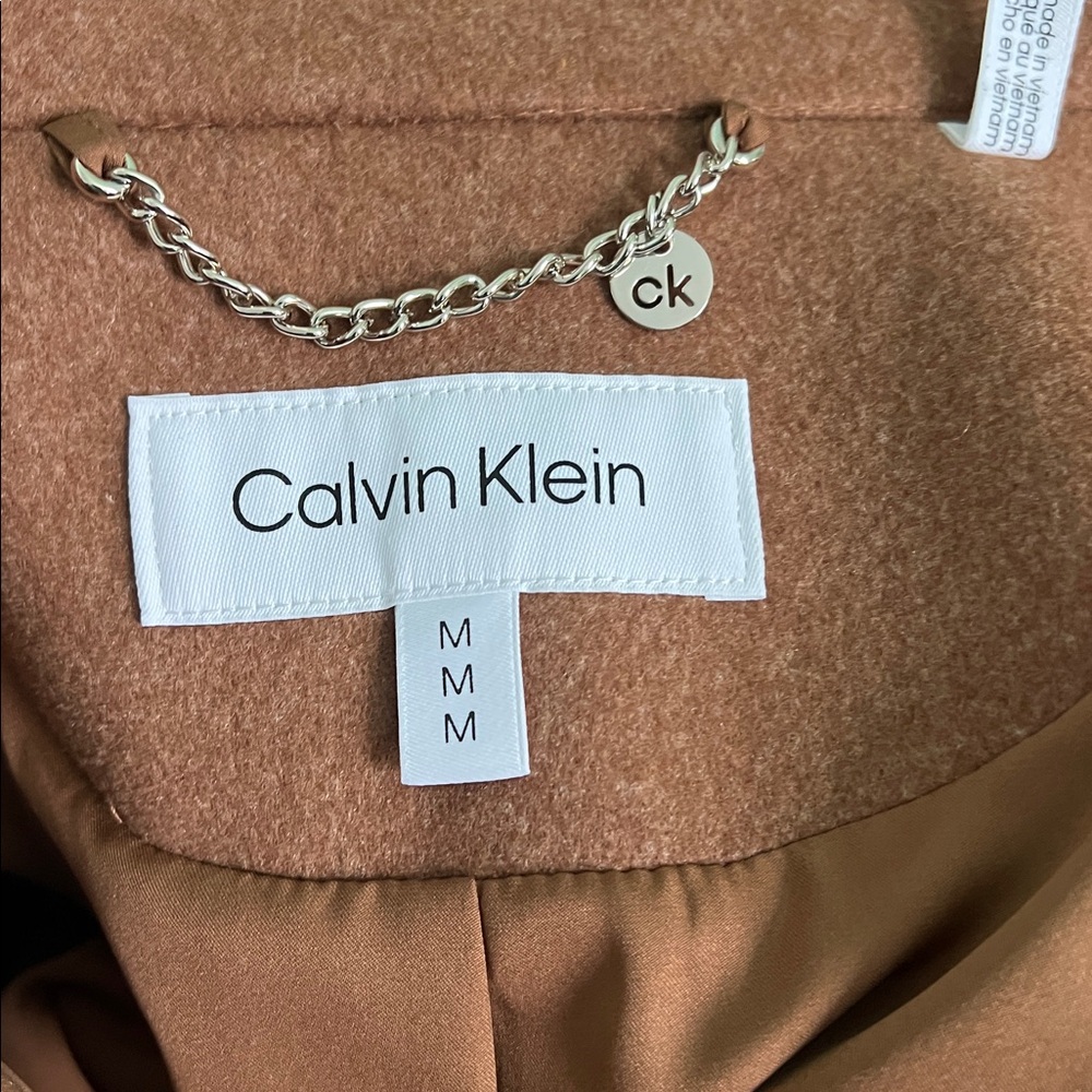 Calvin Klein Elegant Tan Women's Coat - Picture 11 of 14